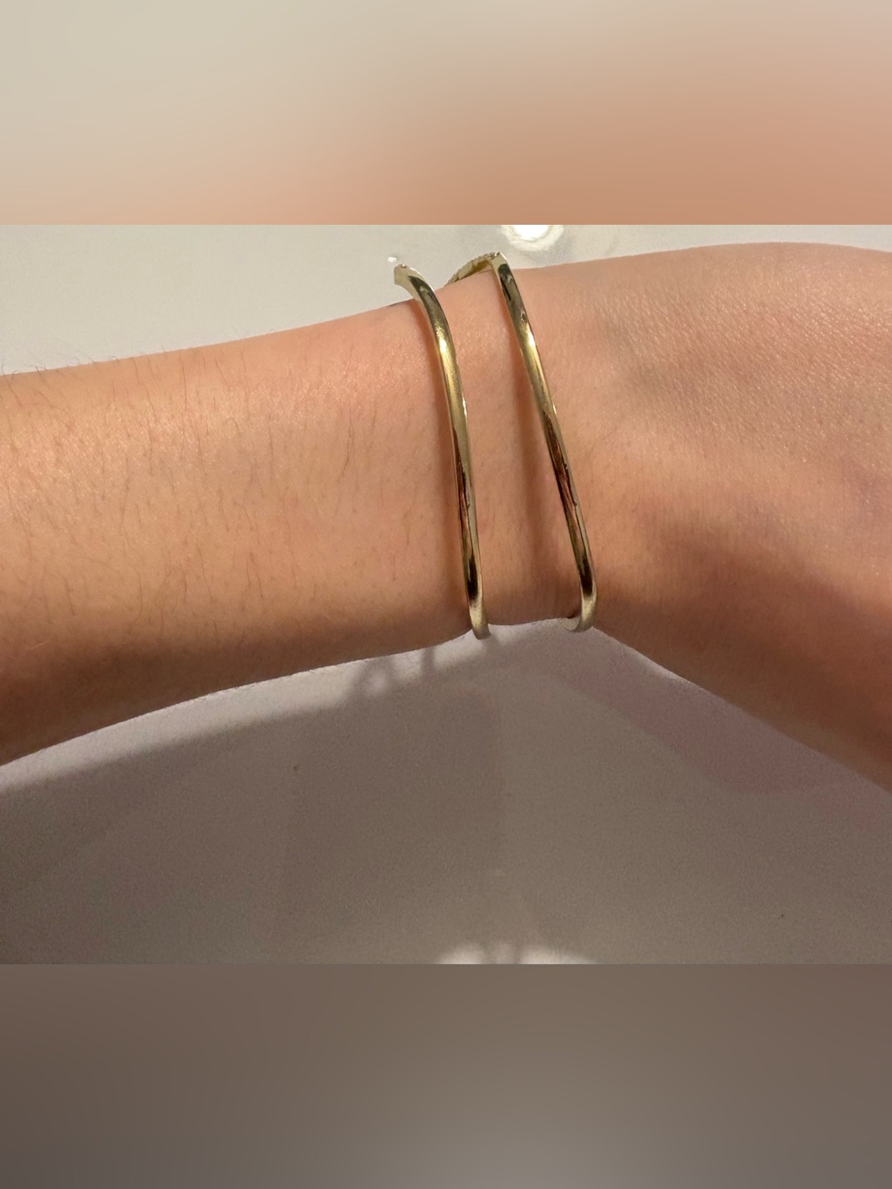 Victoria’s Secret Minimalist Gold Double Bangle Bracelet